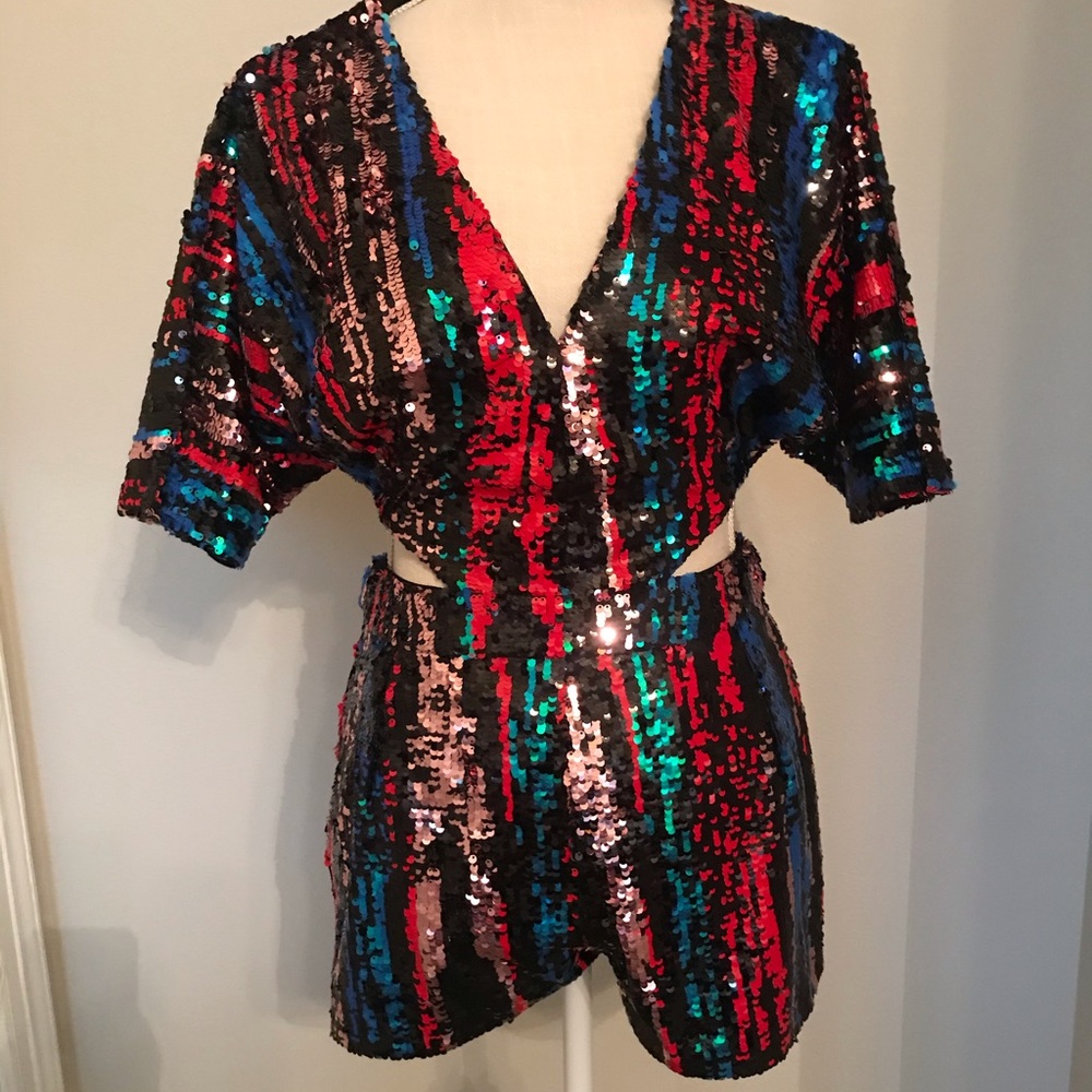 Bebe sequin romper size 2